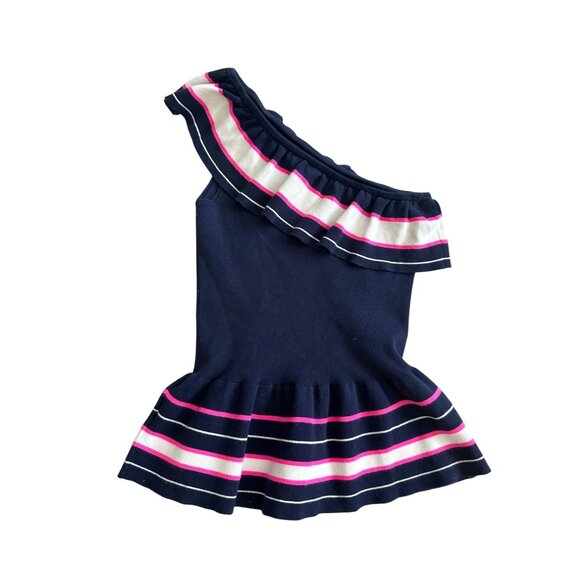 LILLY PULITZER Striped Ruffle Asymmetrical Top Size Small - Picture 5 of 7